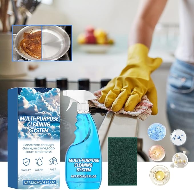 2PCS Splash Spray Oven Foam Cleaner, Stubborn Countertops Stain Remover, Multi-Purpose Cleaner For Kitchen Heavy Oil, 4Fl. Oz