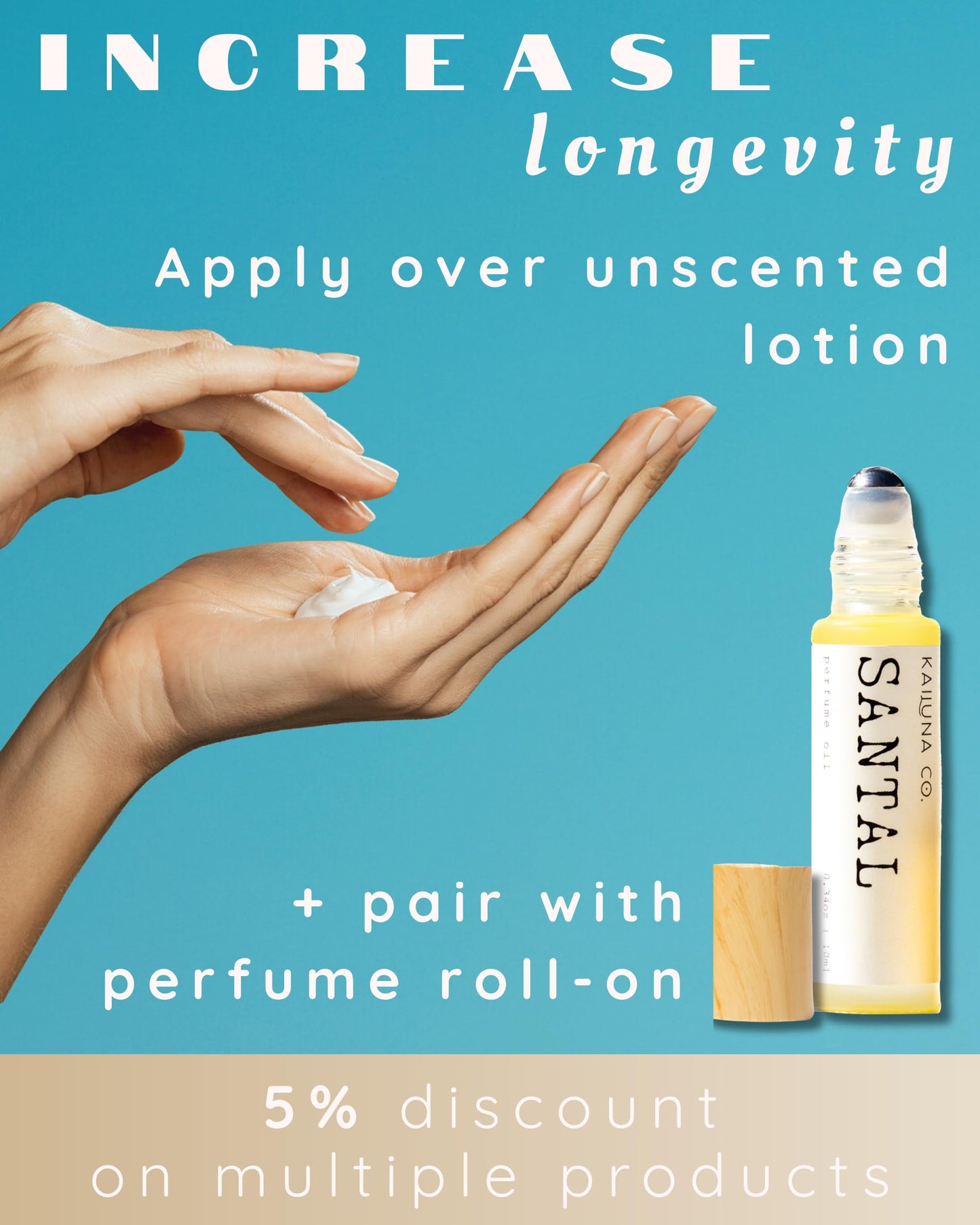 Kailuna Co. Santal Unisex Natural Hair & Body Mist Spray, Pure Essential and Fragrance Oils, Alcohol-Free, Handmade in California, 0.5Fl Oz