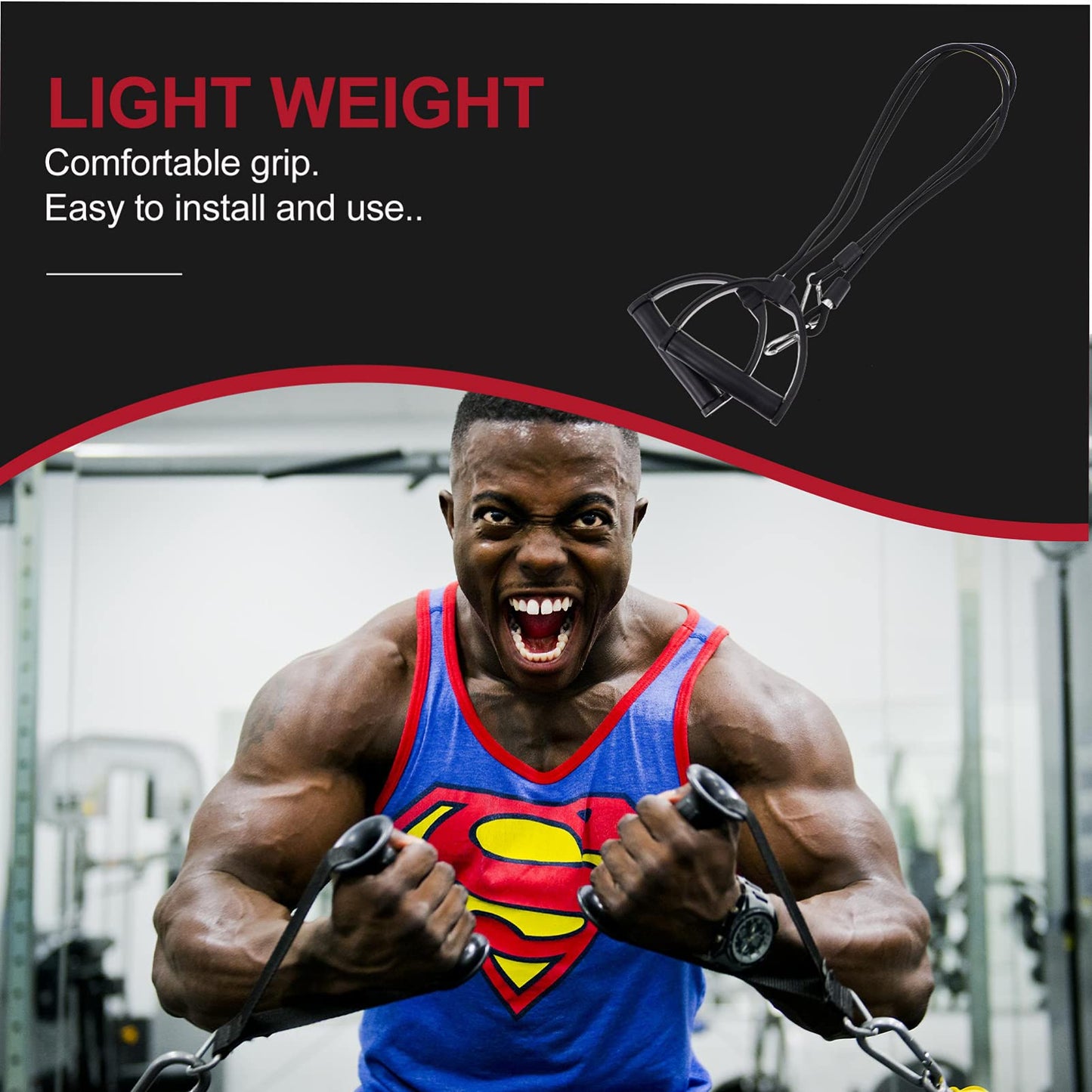 VOSAREA 1 Pair of Stepper Resistance Bands Fitness Pull Ropes Fitness Resistance Belts