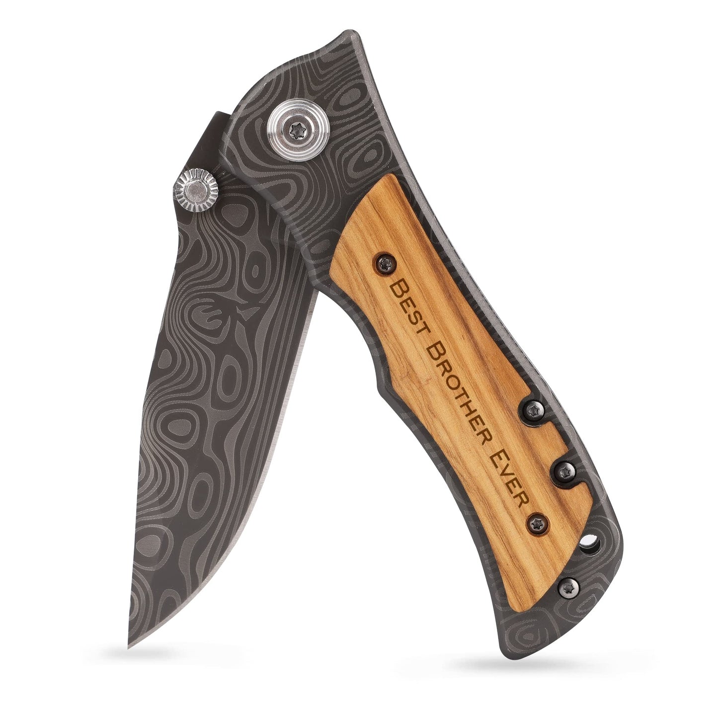 ZENNLAB Moblade Engraved Pocket Knife for Brother, Birthday, Christmas Gift for Brother from Sister Brother, Brother Gift Idea, Best Brother Ever