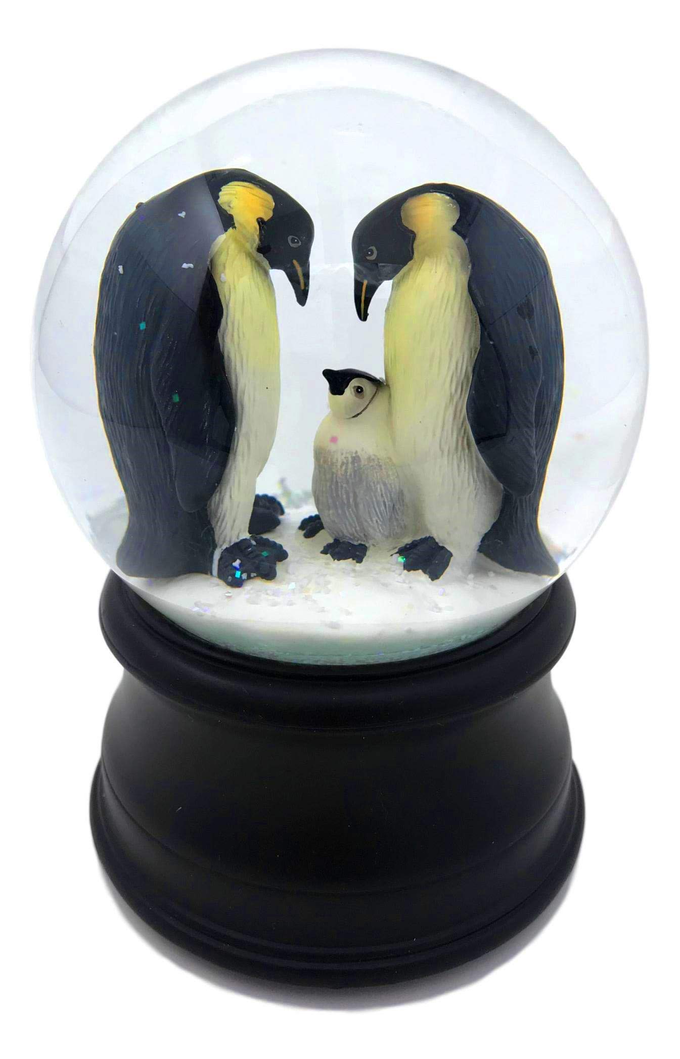 The San Francisco Music Box Company Penguin with Chick Snow Globe