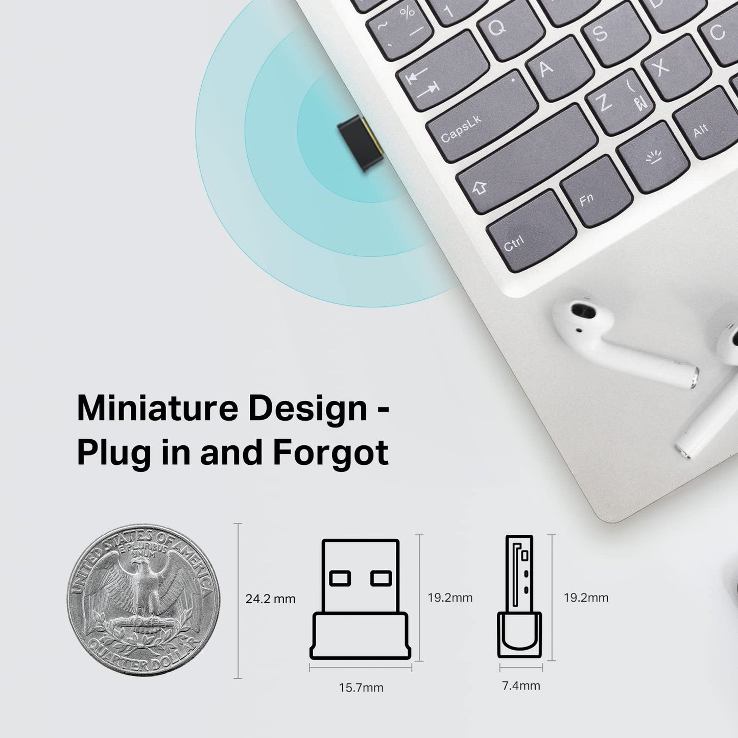 Tp-Link Nano 2-In-1 Usb Bluetooth Wifi Adapter Ac600(Archer T2Ub Nano)- Bluetooth 4.2 With 2.4G/5G Dual Band Wireless Network Ad