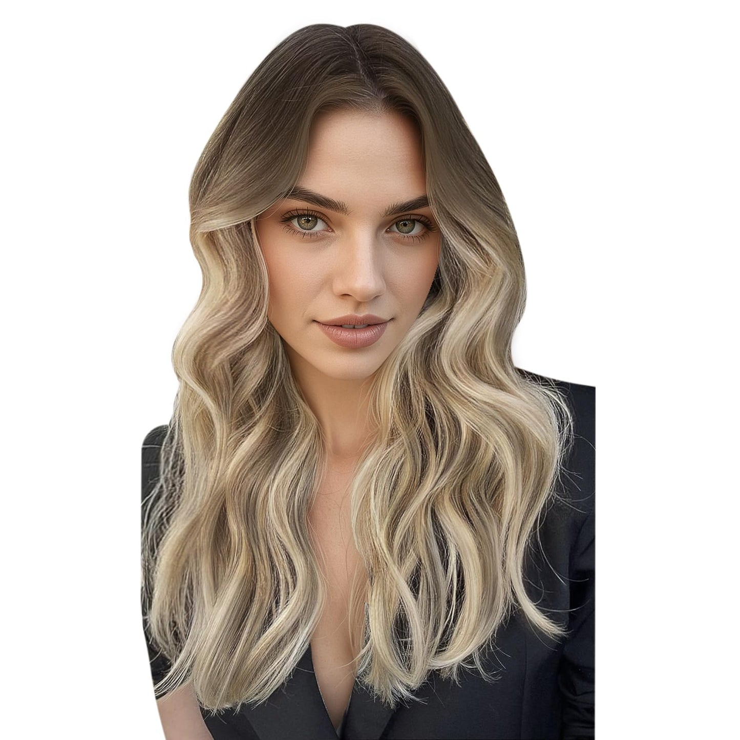 Full Shine Human Hair Tape in Extensions 20Inch Color 3 Dark Brown to 8 Ash Brown and 22 Blonde 20PCS 50G Ombre Hair Extensions