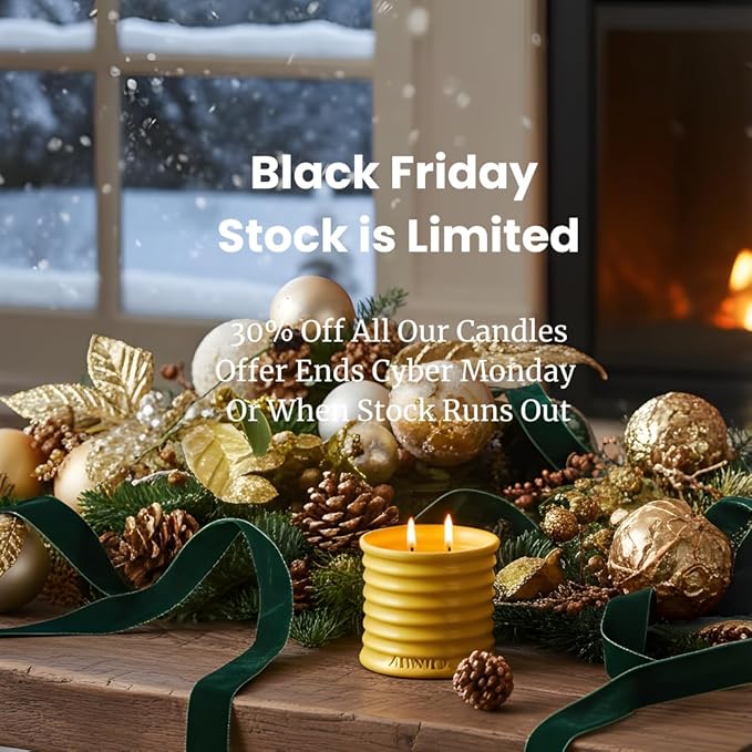 Scented Luxury Candles in Handmade Ceramic Jars, Soy Wax | Flower Bomb – Lily of The Valley & Jasmine, Large Candle | Non Toxic, 2 Wicks, Reusable Yellow Jar | Natural Spring Aromatherapy for Women
