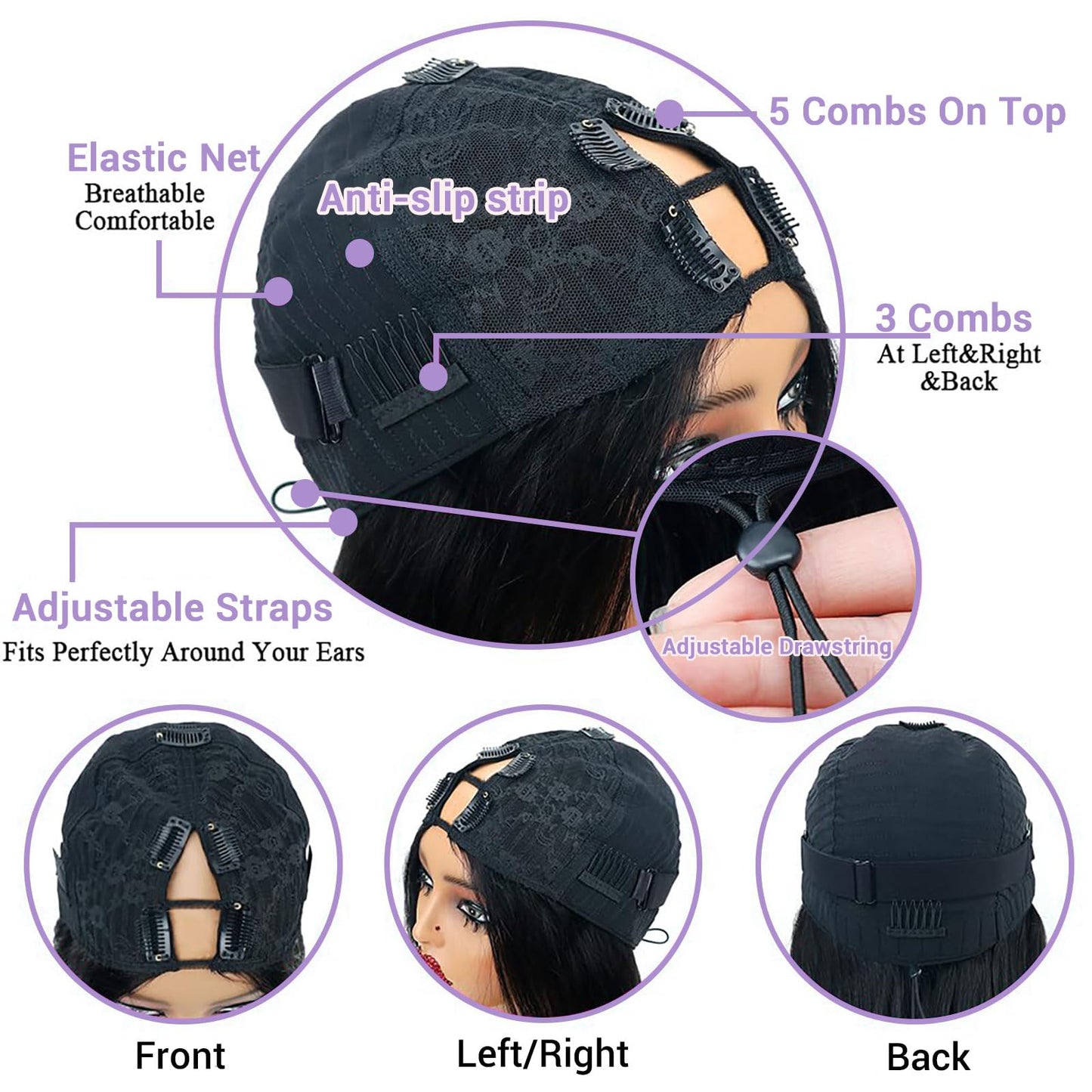 DSEKCAIN Deep Wave V Part Wig Human Hair Glueless Clip In 100% Real Human Hair Deep Curly V-part Wigs No Glue No Sew In Upgrade