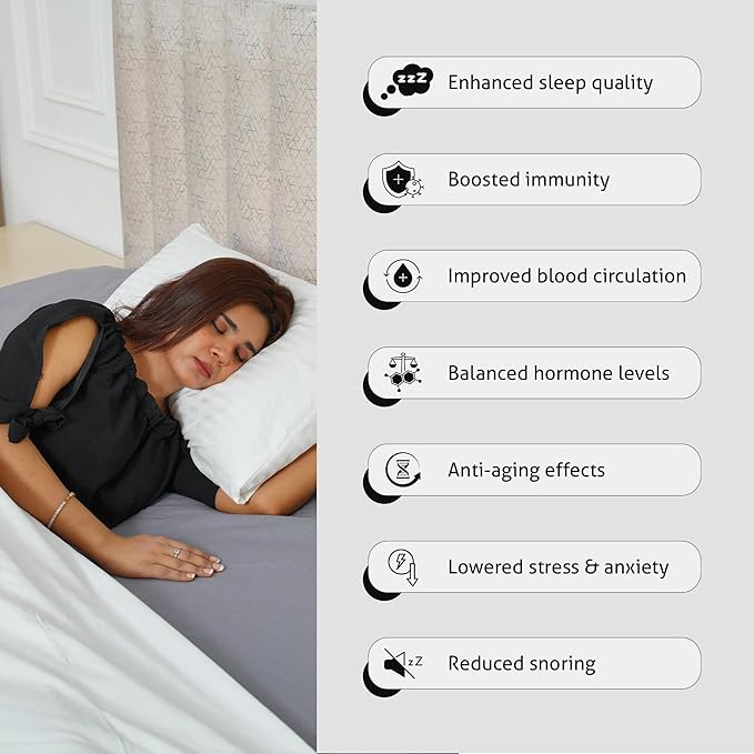 Grounding Sheets Queen Size 60x80x13.5 Inches - Organic Cotton & Silver Fiber Composition, Gray Grounded Bed Sheets Queen Size for Overall Improved Wellbeing, with 15 ft Grounding Cord