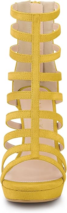 Allegra K Women's Stiletto Platform Heels Strappy Gladiator Heel Sandals