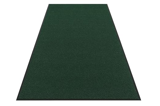Guardian Platinum Series Indoor Wiper Floor Mat, Rubber with Nylon Carpet, 6'x11', Green