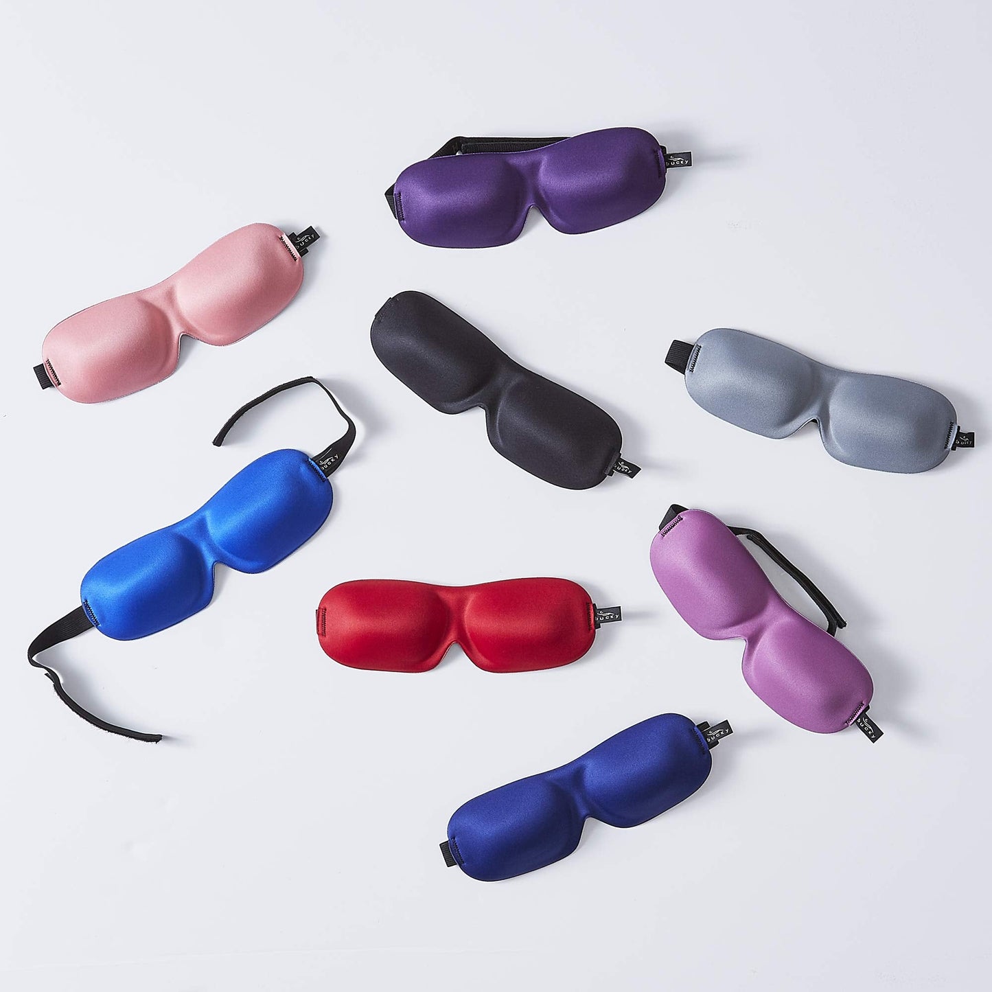 Bucky 40 Blinks No Pressure Solid Eye Mask for Sleep & Travel, Crimson, One Size