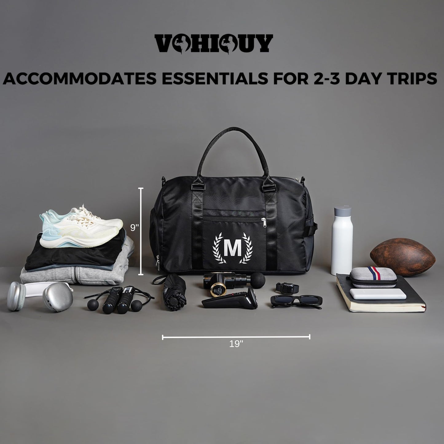 Gym Bag for Women & Men, Travel Duffle Bag with Wet Pocket & Shoes Compartment, Personalized Present for Men& women Teenager Girls Initial Birthday Gifts for Mom Dad Friends
