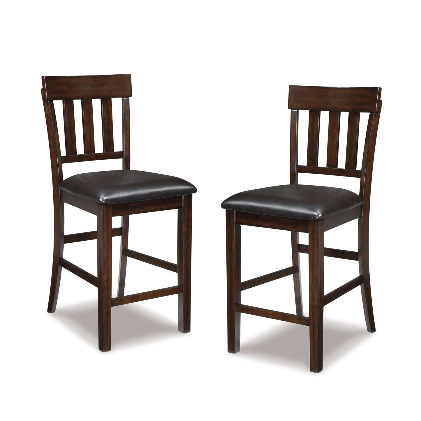 Signature Design by Ashley Haddigan 24" Counter Height Upholstered Barstool 2 Count, Dark Brown