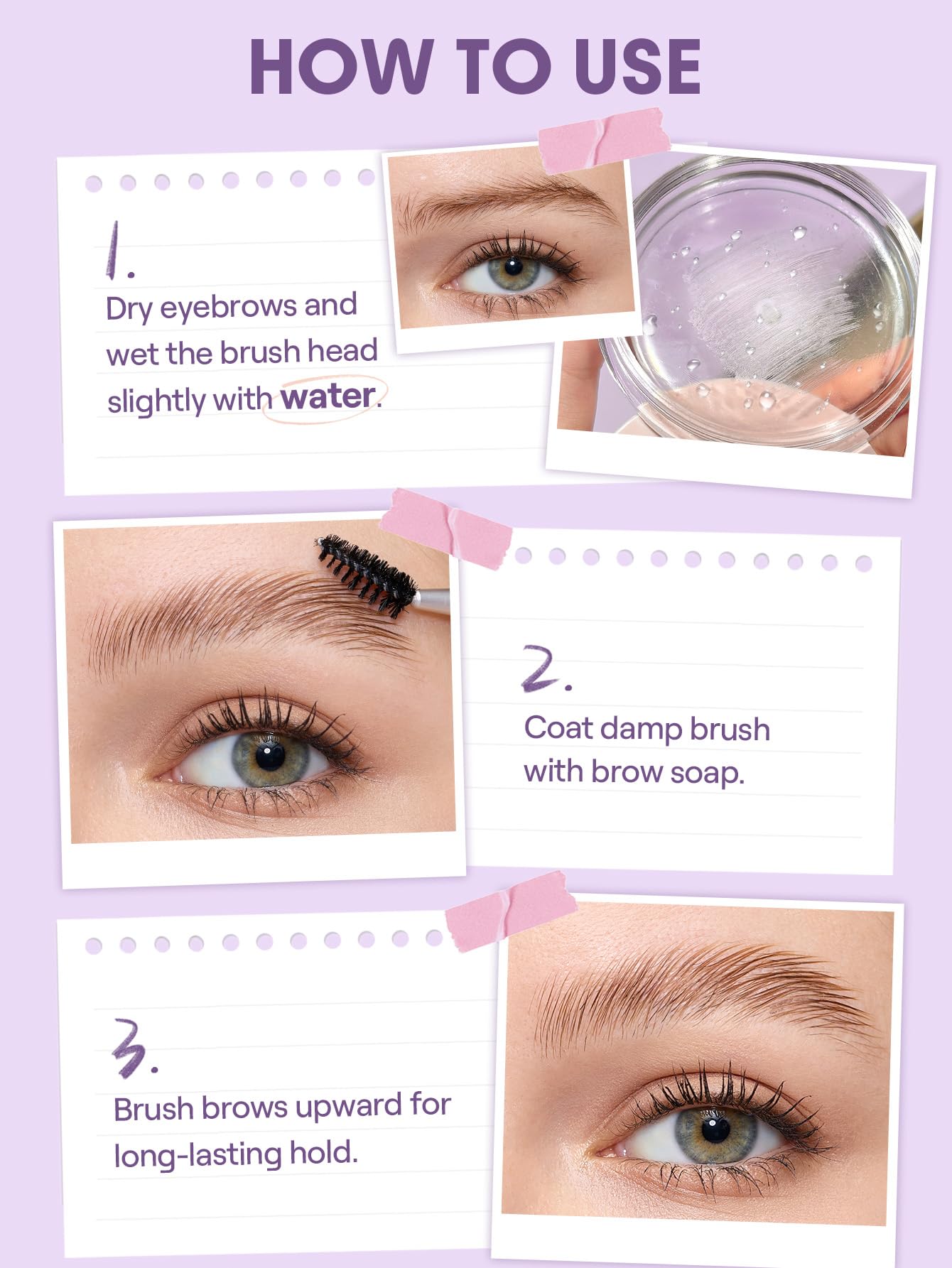 SHEGLAM Stick Em Up Lifting Brow Soap Eyebrow Gel Eyebrow Shaping Long Lasting Waterproof for Natural Brows
