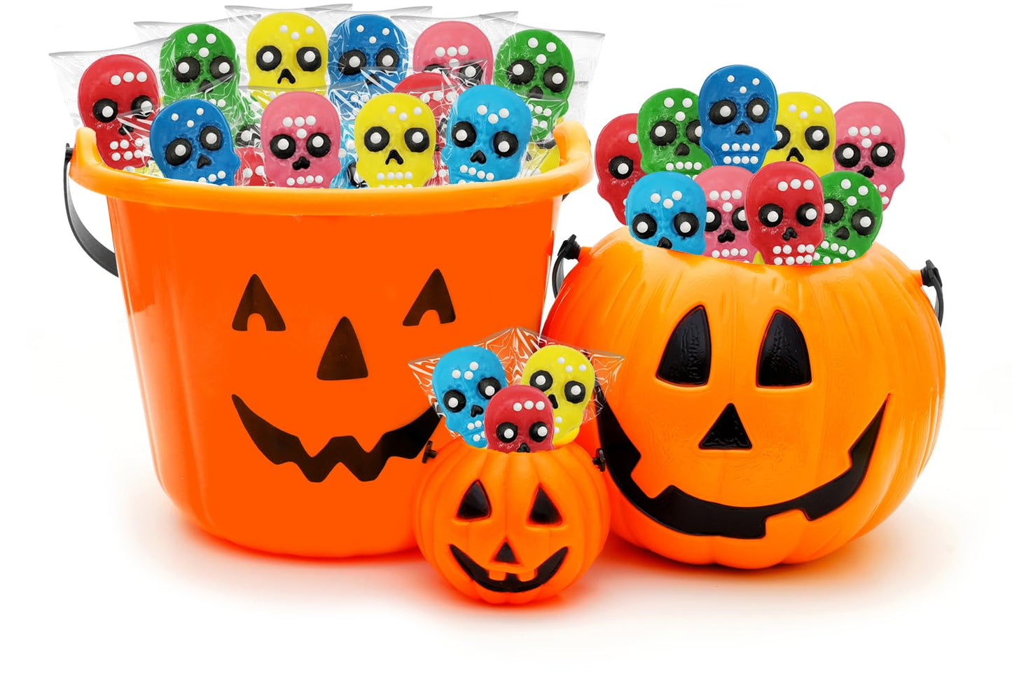 Fruidles Halloween Skull Candy Day of the Dead Lollipops Individually Wrapped (24-Pack