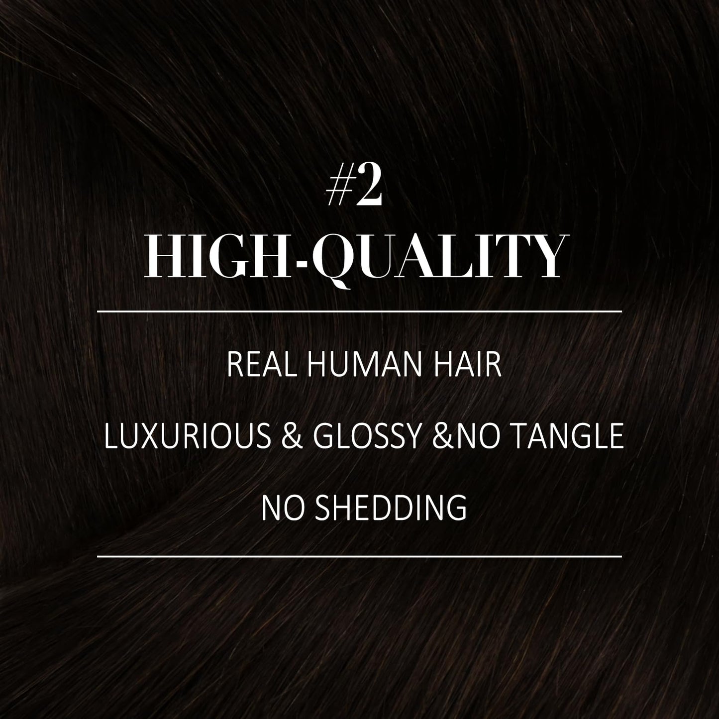 YoungSee Clip in Human Hair Extensions Brown Clip in Extensions Real Human Hair Darkest Brown Human Hair Clip in Extensions Ease