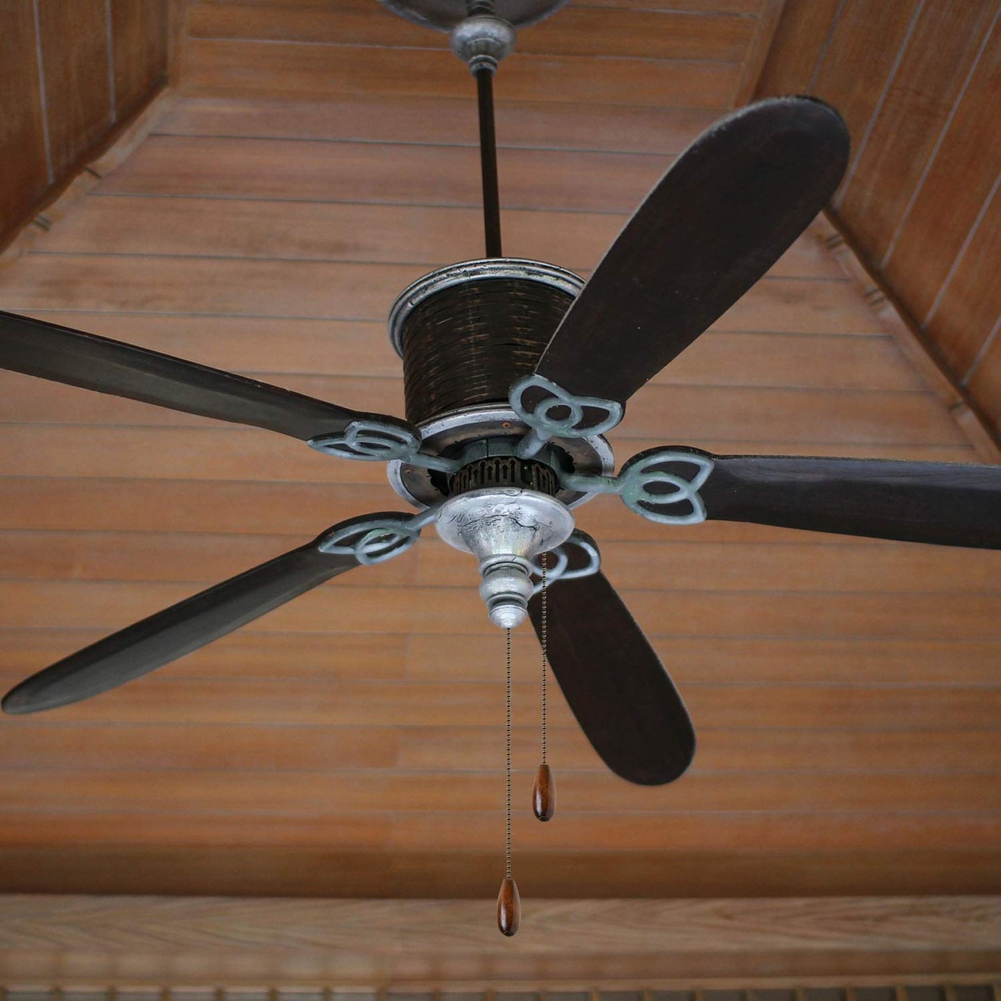 4 Pieces Ceiling Fan Chain Pulls Extender Wooden Pull Chain Extension Ornaments For Ceiling Light Lamp Fan(Walnut Color)