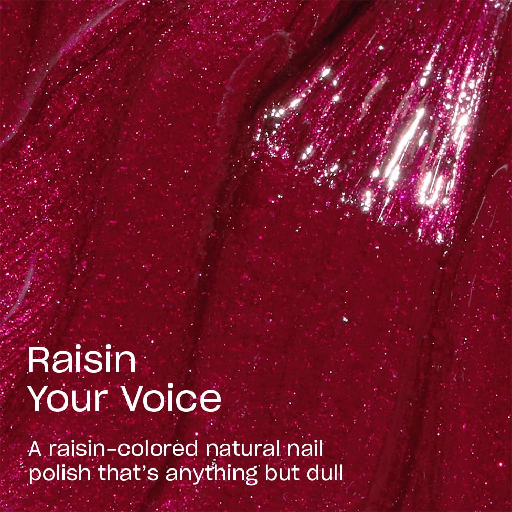OPI Nature Strong Raisin Your Voice | Opaque Dark Red Crme Natural Origin Nail Polish | Plant Based, Vegan, Cruelty Free