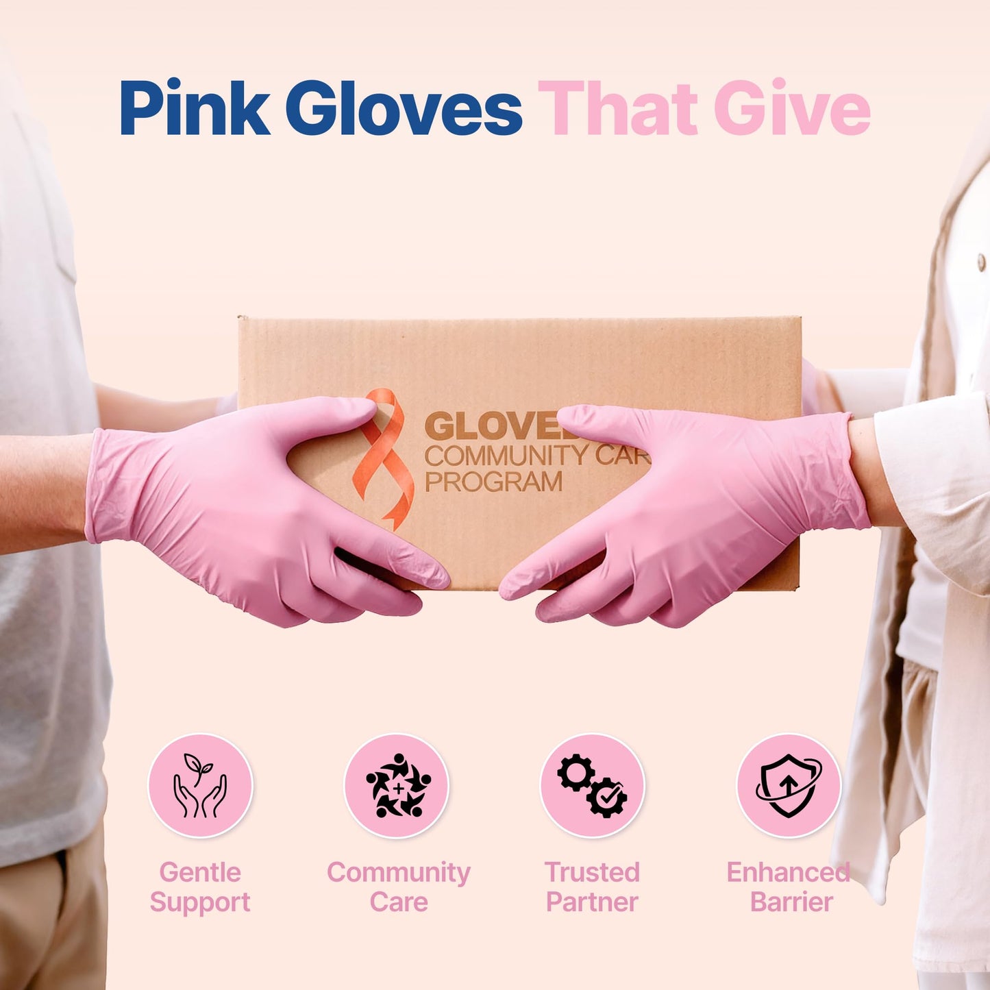 Schneider Nitrile Exam Gloves, 4-mil Medical Gloves Disposable Latex Free, Powder Free, Food Safe Glove for Cooking, Cleaning, Examination, Cherry Blossom, XL, 100-ct Box