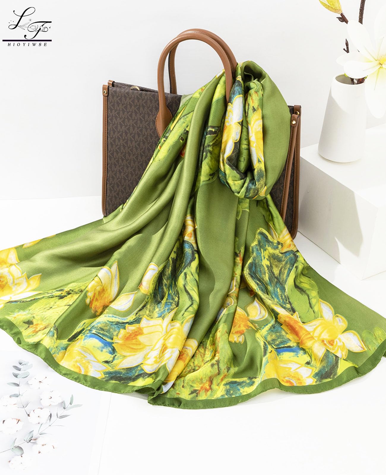 Hioyiwse Shawl Scarf For Women Lightweight Scarves Floral Pattern Formal Evening Dressesformal Shawl Summer Wraps Fashion Present E1