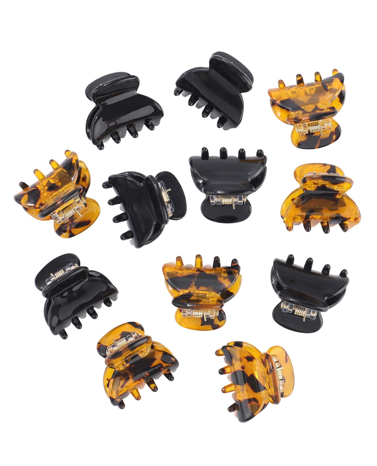 Claw Hair Clips Jaw Clamps - 12PCS Small Hair Claw Jaw Clamp for Thin Hair Styling Accessories Classic Hair Clamp for Women Girl
