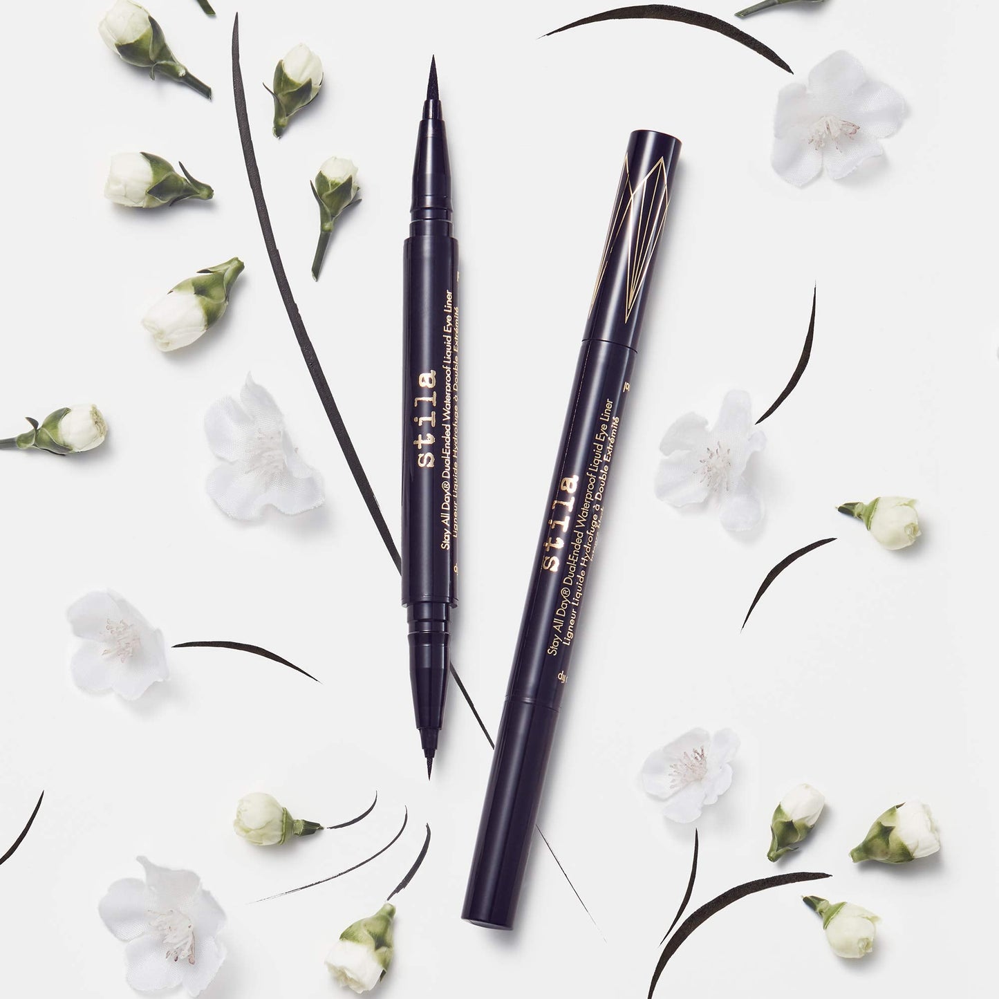 stila Stay All Day Dual-Ended Waterproof Liquid Eye Liner, 0.033 fl. Oz, 1 Count (Pack of 1)