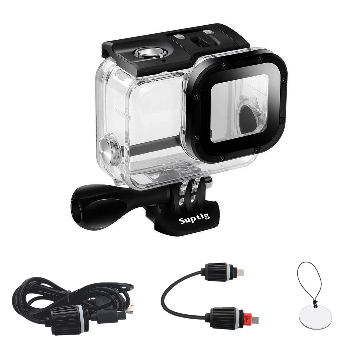 Suptig Replacement Waterproof Case Protective Housing Compatible For Gopro Hero 7 Black Hero 5 Gopro Hero 6 For Underwater Charg