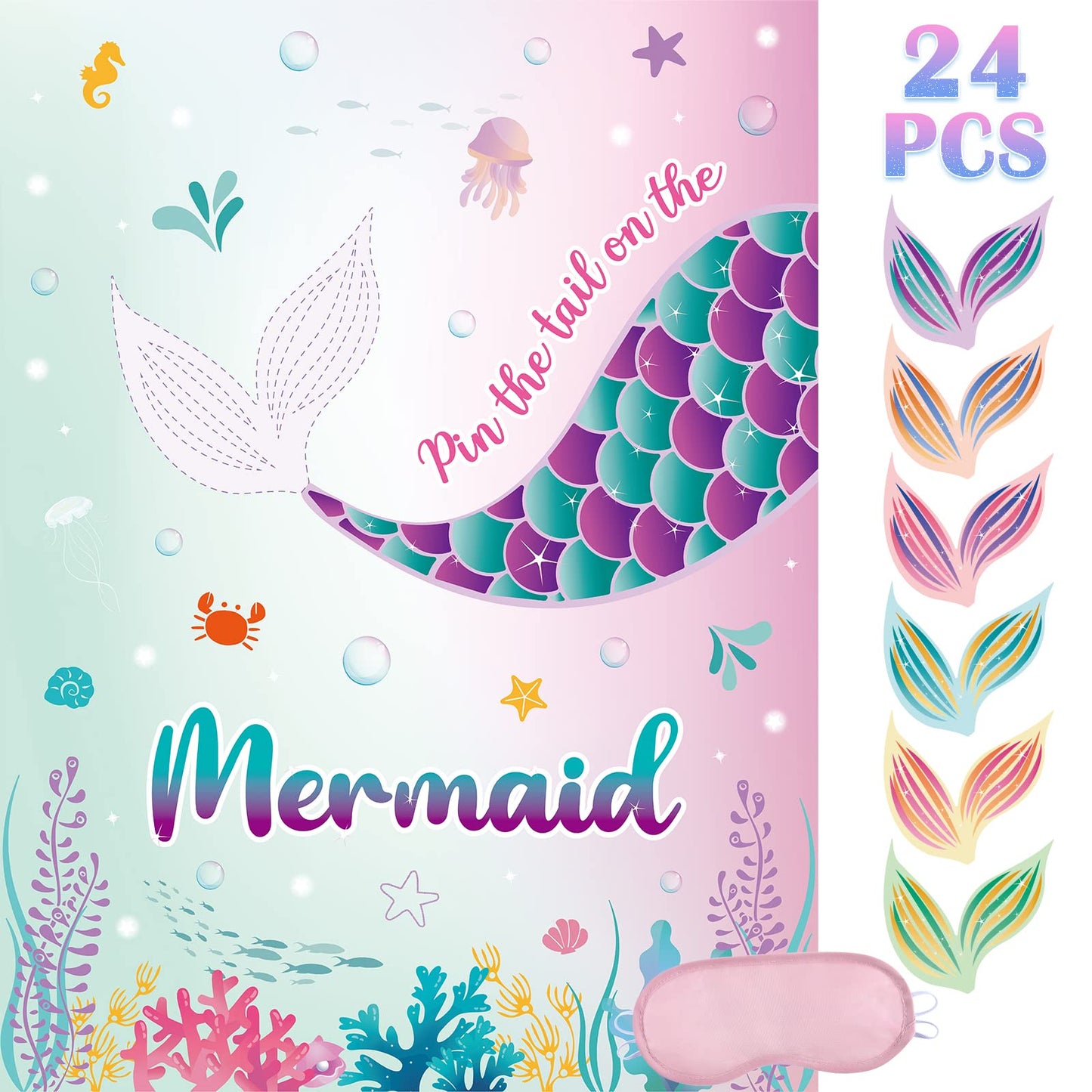 WERNNSAI Pin The Cherry on The Ice Cream Game -Birthday Party Games Ice Cream Party Decorations 28'' x 21'' Poster with 24 PCS Cherry Stickers for Kids Girls Birthday Carnival Supplies