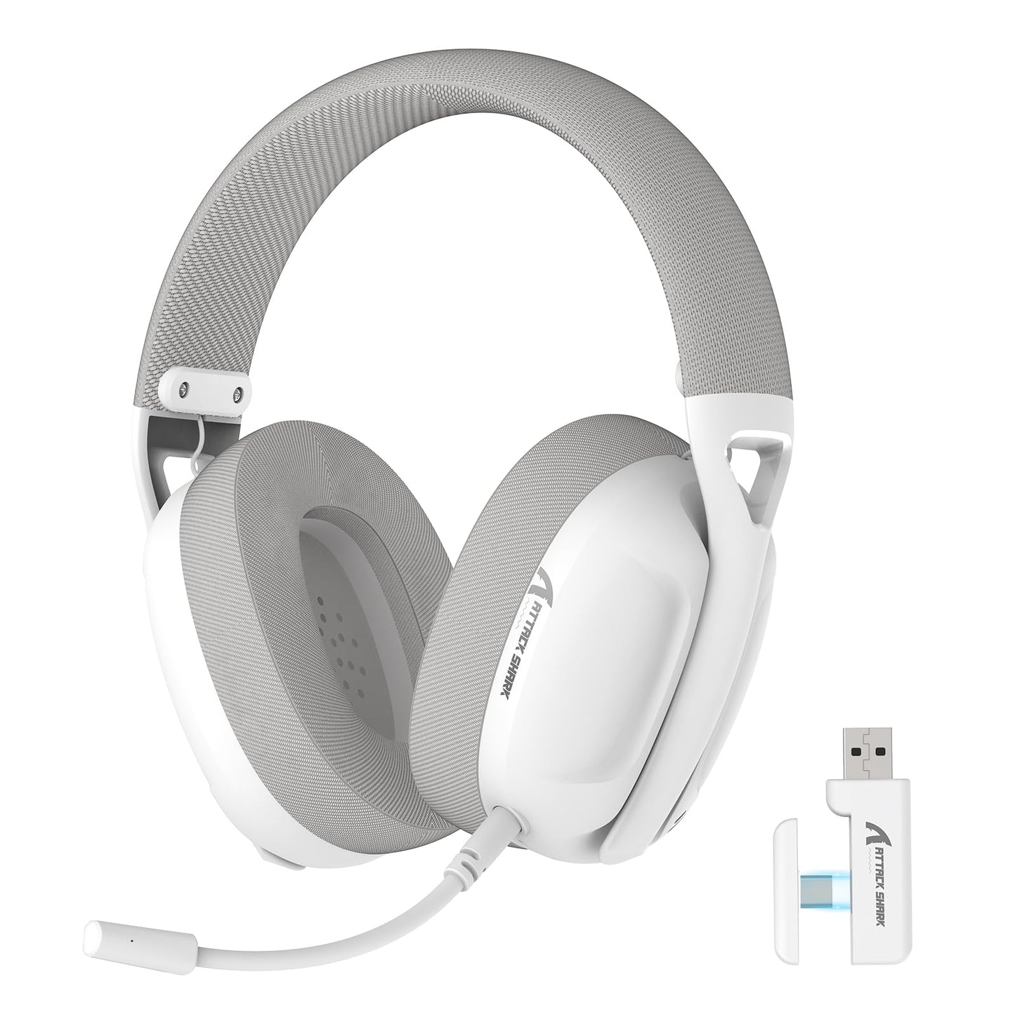 ZIYOU LANG L80 Wireless Gaming Headset Ultralight Over Ear with 2.4Ghz USB C&A Dongle/Bluetooth 5.3/3.5mm Wired Detachable Mic S
