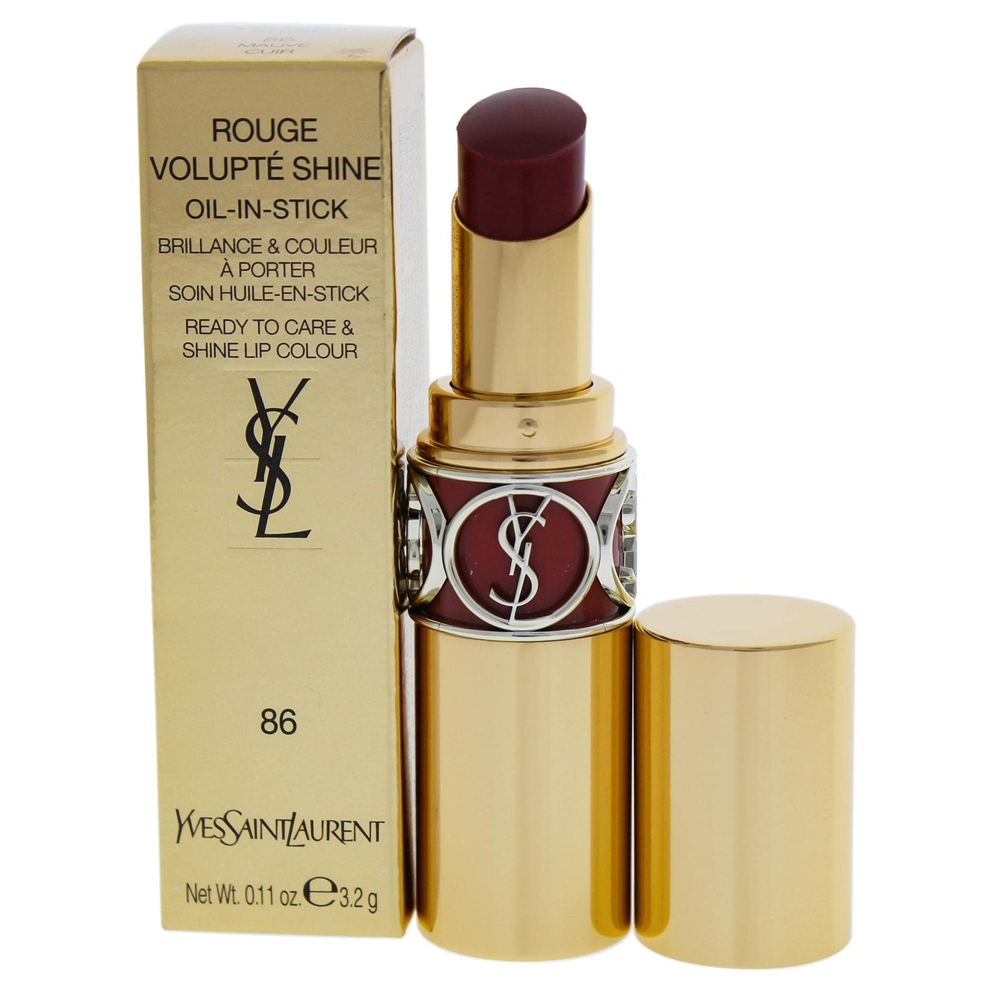 Yves Saint Laurent Rouge Volupte Shine Oil-In-Stick Lipstick - 86 Mauve Cuir Women 0.11 oz