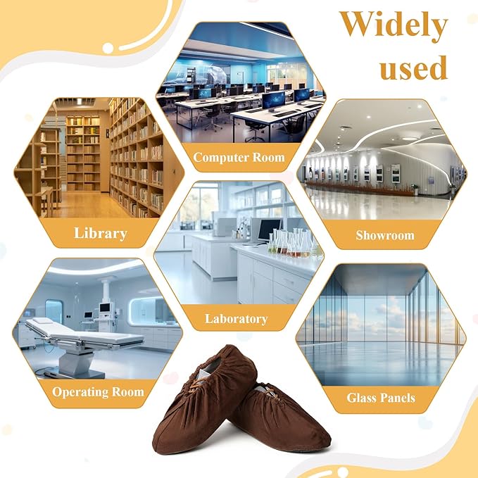 11 Pairs Reusable Non Slip Shoe Covers, Washable Thickened Boot Shoe Covers, Multicolor Flannel Shoes Cover, Universal Washable Shoes Protectors Cover for Household, Indoors, Office, Laboratory
