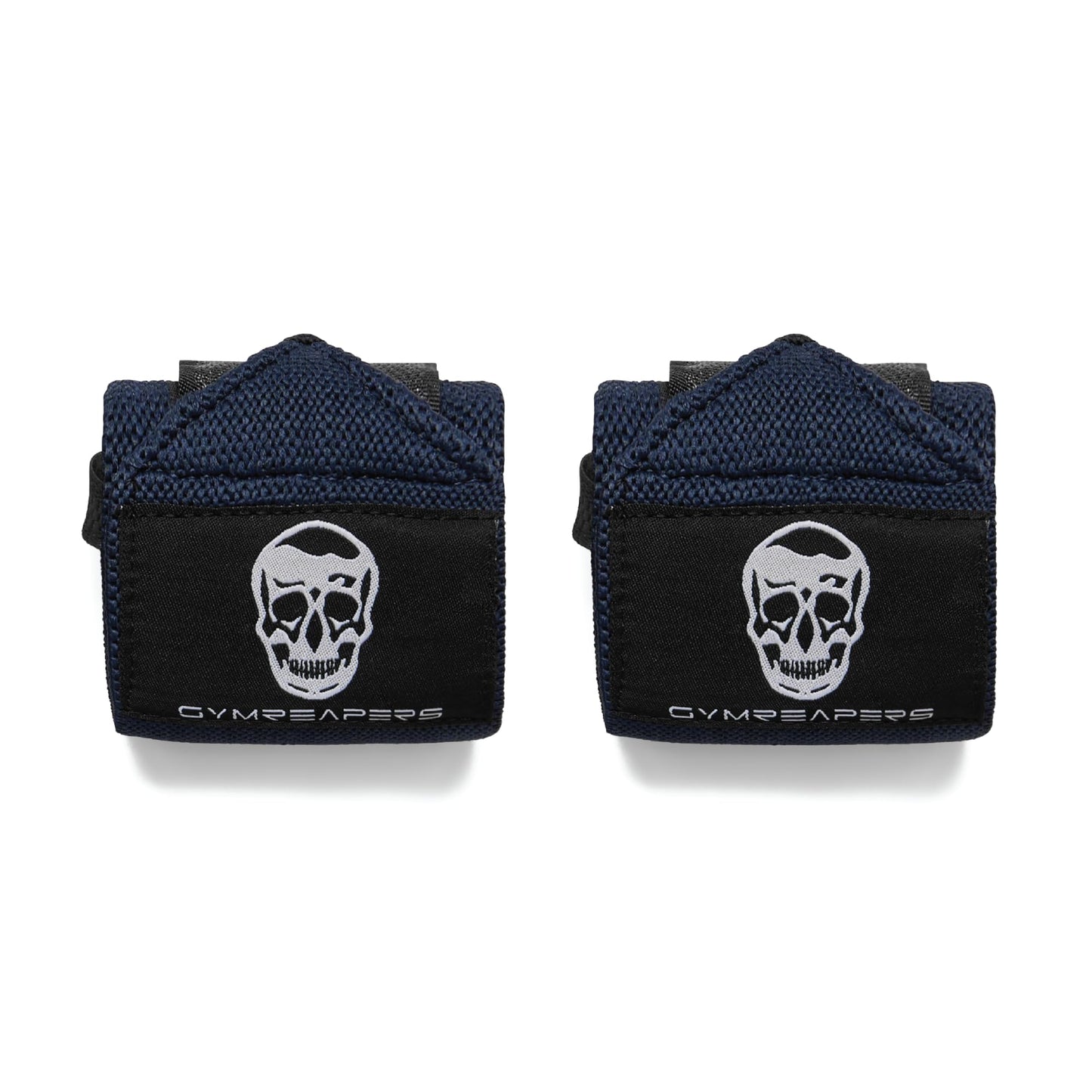 Gymreapers Weightlifting Wrist Wraps (Competition Grade) 18" Professional Quality Wrist Support with Heavy Duty Thumb Loop - Best Wrap for Powerlifting, Strength Training, Bodybuilding(Navy,18")