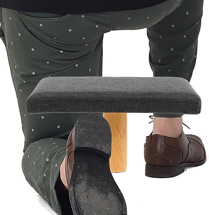 Portable Posture Bench Grey Medium for Meditation and Balance Training Comfortable Kneeling Stool with Stable Support for Adults Over Zen Practice Seat