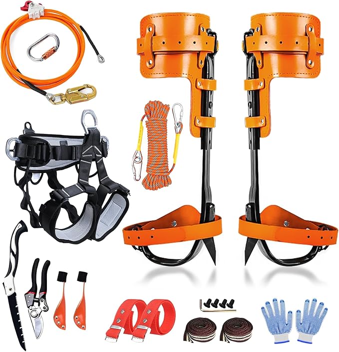 Esayendder Tree Climbing Spikes,Tree Climbing Kit,Tree Climbing Gear,Suitable for Fruit Picking,Tree Climbing,Hunting