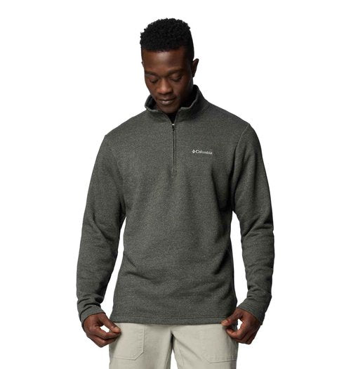 Columbia Men's Great Hart Mountain III Half Zip Pullover Jacket, Greenscape Heather, Large