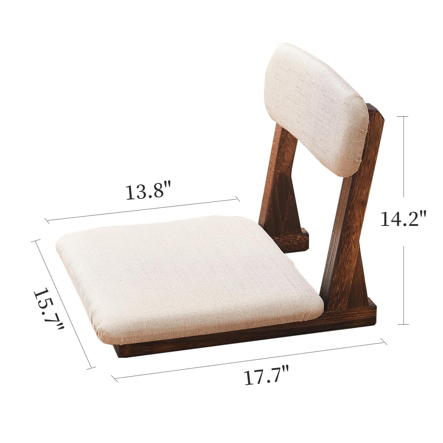 GZQWDC Meditation Chair with Back Support,Japanese Floor Chair,Back Jack for The Floor,Floor Seating,Tatami Floor Seats