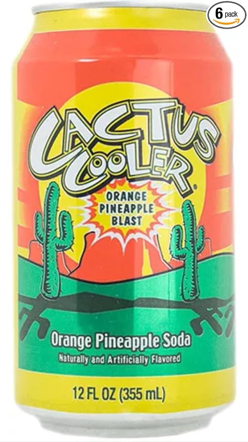 Cactus Cooler Orange Pineapple Soda - 12 Oz (6 - Pack)