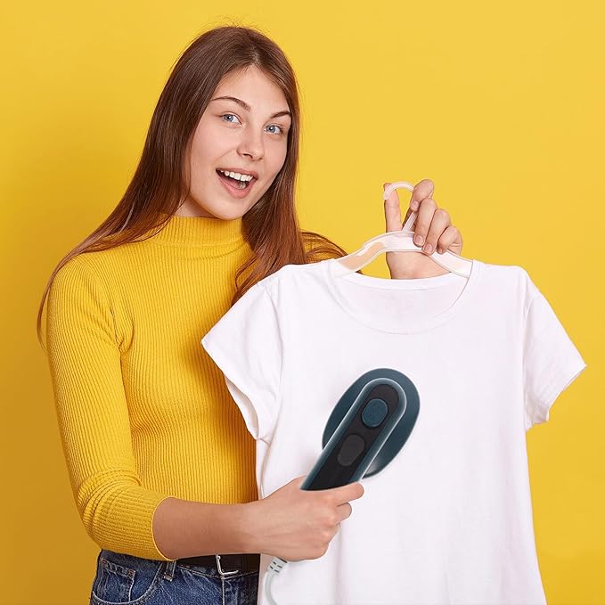 Portable Handheld Garment Steamer Iron Abs Material Travel Mini Steam Iron for Clothes Curtains Bedding Safe Smooth Plate Suitable for Satin US Plug