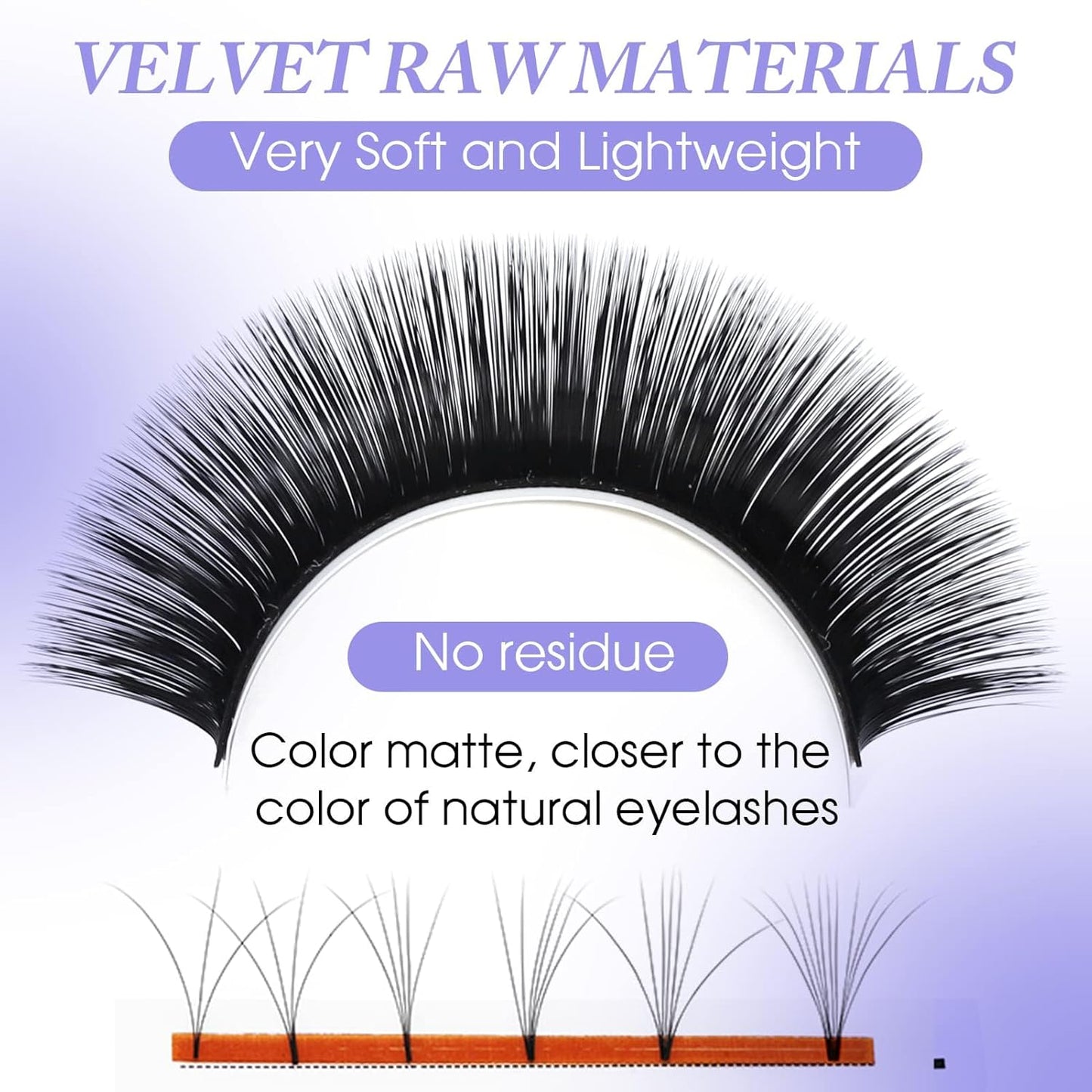 Easy Fan Volume for Lash Artists: Wendy, Handmade Fans for Eyelash Extensions, Self Fanning, Blooming, C-KH, Black, D-0.05-14