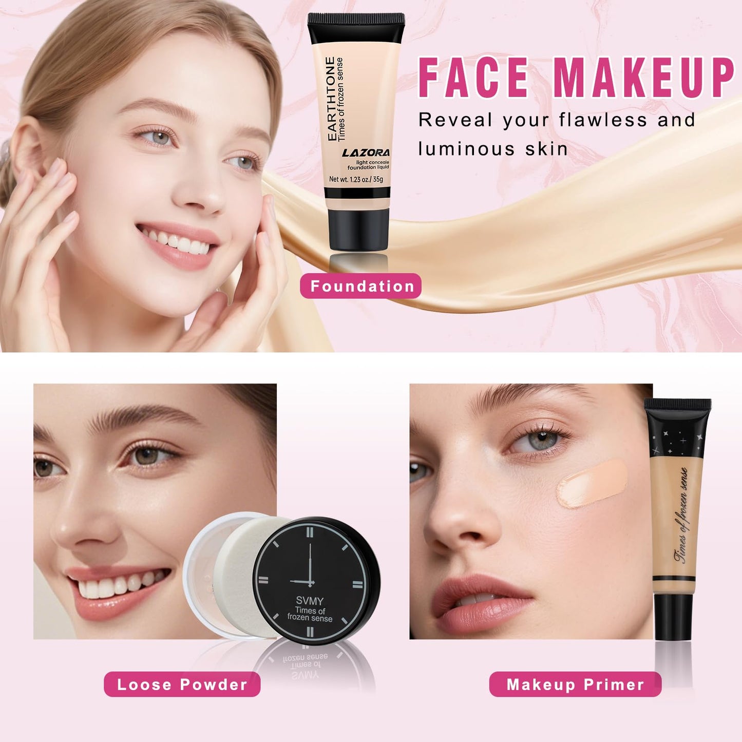 Makeup Set for Teens Makeup Kits for Teens & Girls Women - Travel Makeup Kit for Women Full Kit with Eyeshadow Palette, Lipstick & More, Make Up Set for Teenager Girls
