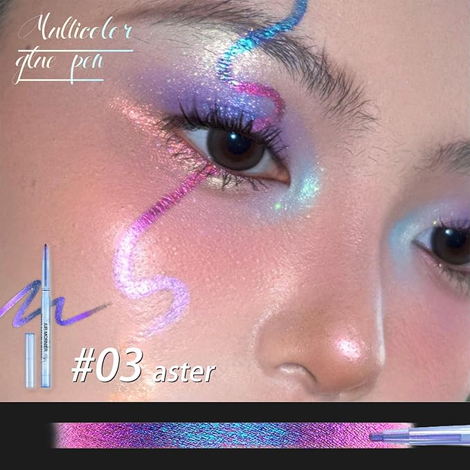 Multichrome Eyeliner Gel Pencil,Waterproof Long-Lasting Vegan Cruelty Free Eye Liner,Shifting Colors Eyeliner Pen (EL-07)