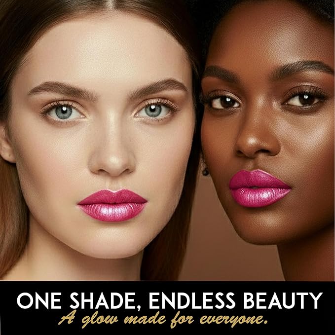 L’Paige Designer Lipstick – Frosted Amethyst Sheen in Cool Berry Pink, with Aloe Vera-Based, Long-Lasting, Moisturizing Formula for Smooth, Soft, Hydrated Lips – Ideal for All-Day Wear, Shade L53