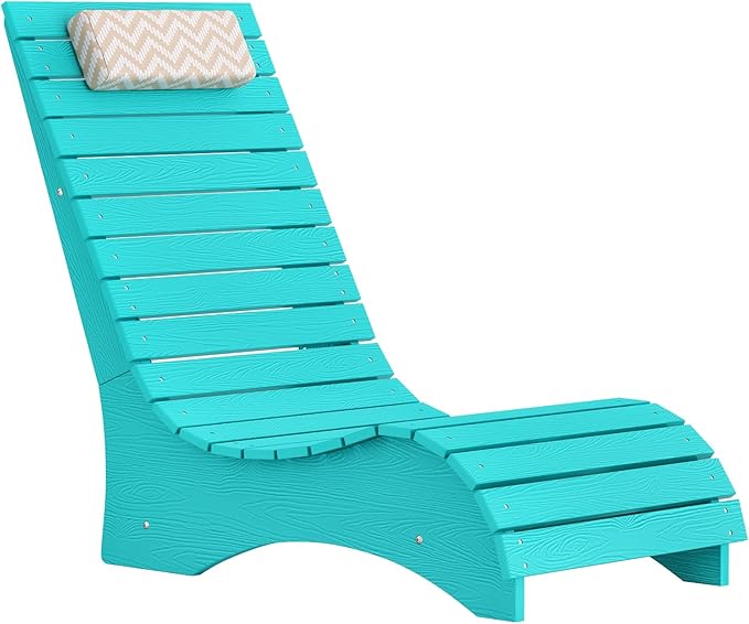 Homenjoy HDPS Pool Lounge Chairs, Use in Pools Lounge Chairs up to 10-Inches of Water, Chaise Chairs with Headrest, Lounge Chair Outdoor, Fade-Resistant Pool Lounger for Deck