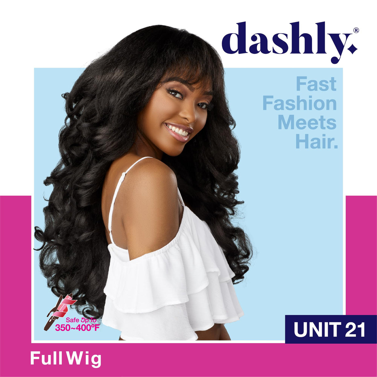 Sensationnel Dashly Wig - Unit 21 Non Lace Cap Ready to Wear Ear to Ear Lacepart Synthetic (BALAYAGECOPPER)