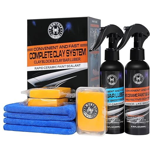 Wontolf Heavy Duty Car Clay Bar Auto Detailing Clay Luber Synthetic Lubricant Kit - Ceramic Coating Spray Ceramic Coating ...