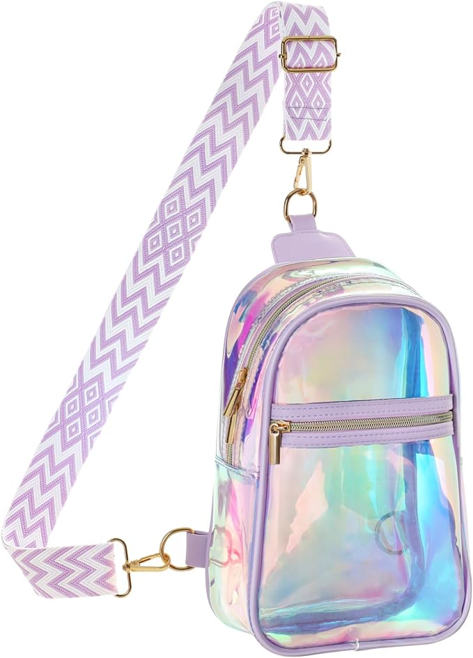 PACKISM Clear Bag for Stadium Events - Clear Crossbody Bag for Women Stadium Bag Sling Bag for Concert Sport Detachable Strap