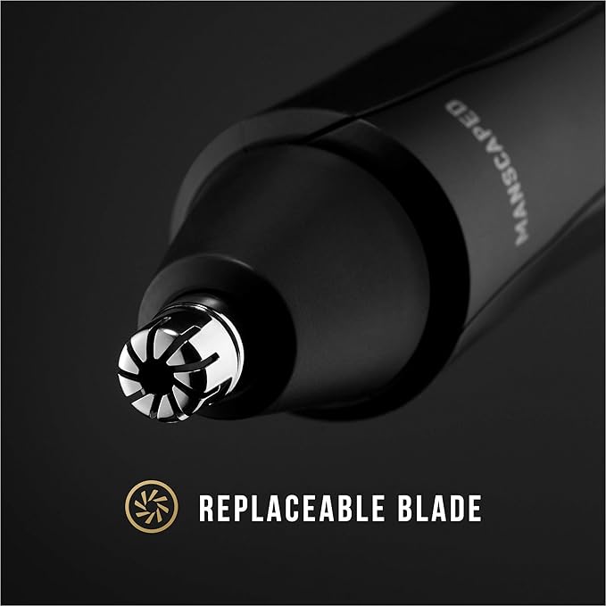 MANSCAPED® The Weed Whacker® Nose and Ear Hair Trimmer – 9,000 RPM Precision Tool with Rechargeable Battery, Wet/Dry, Easy to Clean, Stainless Steel Replaceable Blade
