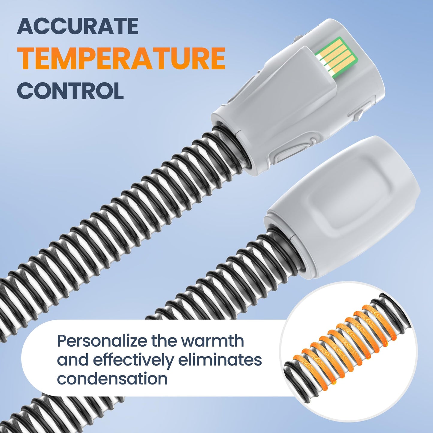 Improved Version Climate Line Air Hose Compatible with Airsense 11 and Aircurve 11 Only, Comes with Full-Length Zipper Fleece CPAP Hose Cover - IDEAR Reusable CPAP Supplies Great-Value Bundle