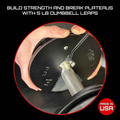 Micro Gainz Dumbbell Fractional 2.5 lb Weight Plate, Ideal for Micro Loading, (Choose Color) 2 Piece Fractional Weight Plates, Designed for Dumbbell Training, Made In USA (Black)