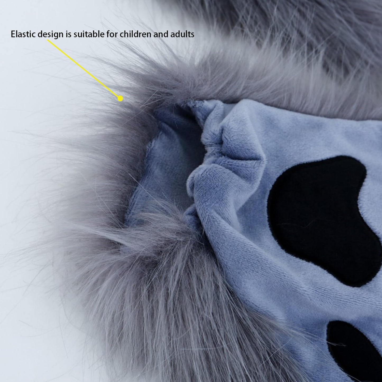 Adolala Faux Fur Fox Tail Cat Wolf Cosplay Costume Set Plush Mask Fluffy Paw Gloves Halloween Christmas Party for Girls Women