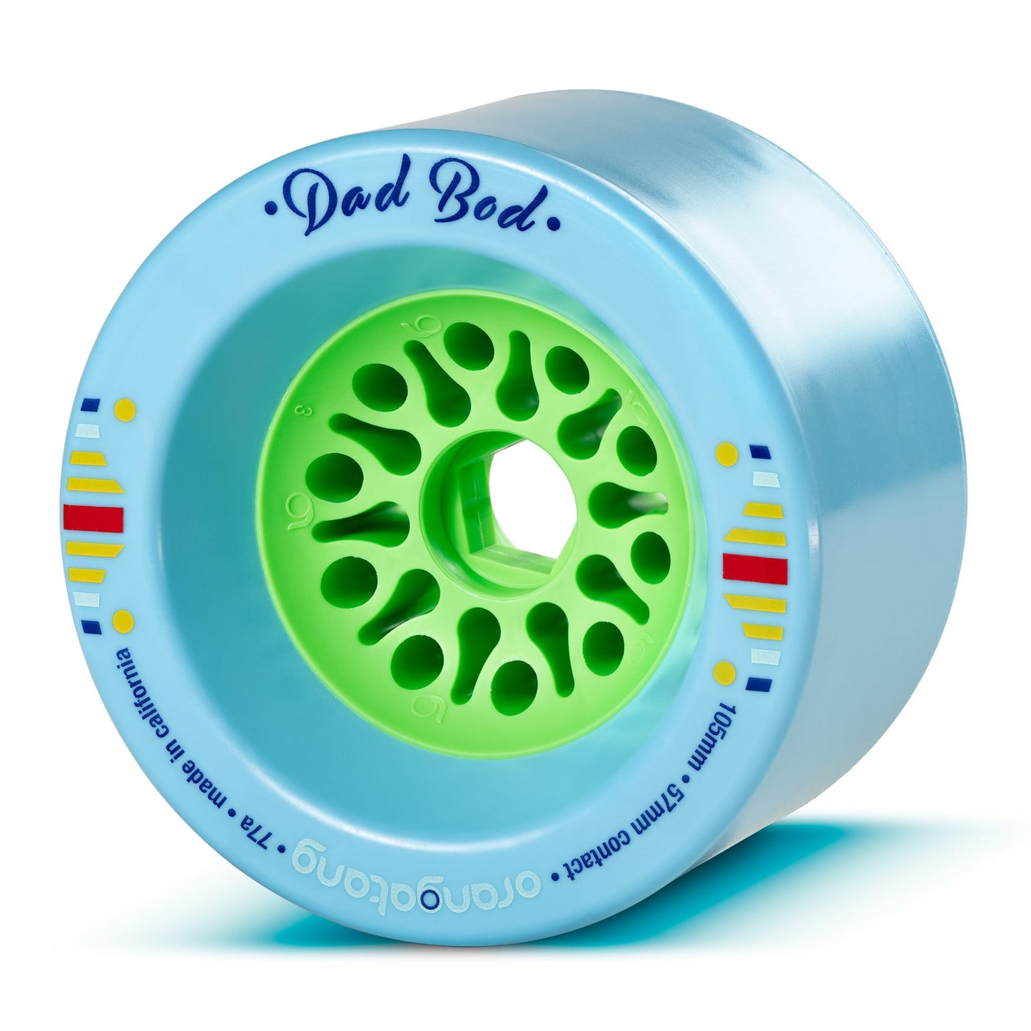 Orangatang Dad BOD 105 mm 77a Electric Longboard Skateboard Cruising Wheels (Blue, Set of 4)