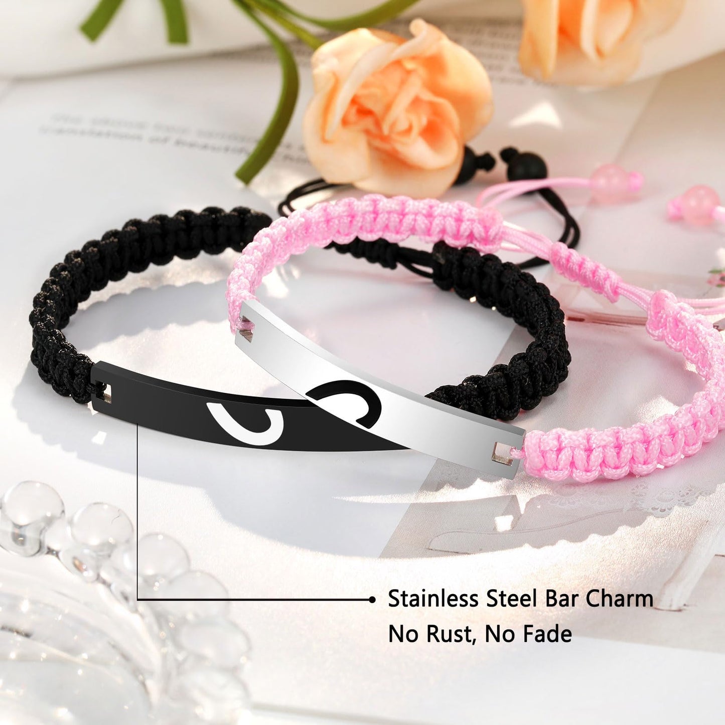 UPROMI Brother Gifts from Sister Bracelets Christmas Fathers' Day Birthday Gifts for Adult Older Big Little Brother Sister
